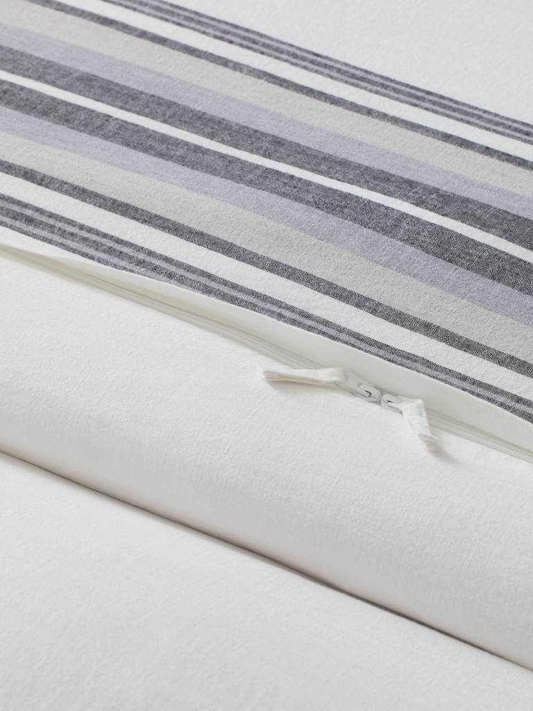 Multi-Stripe Linen Duvet Cover