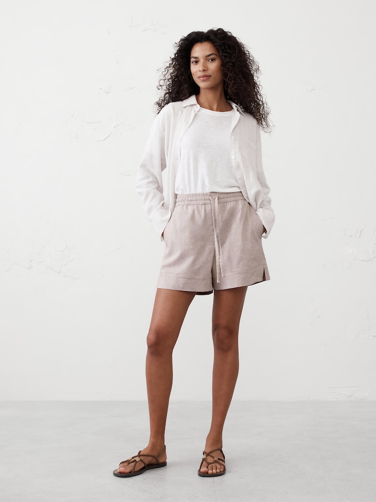 Linen-Blend Boxer Short