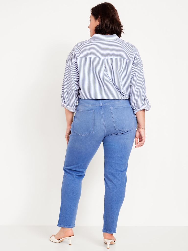 High-Waisted Vintage Slim Jeans