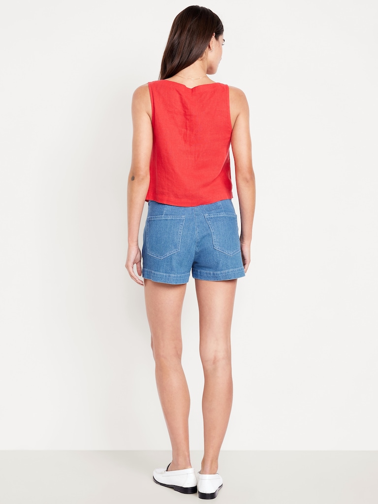 High-Waisted Mariner Shorts -- 3-inch inseam