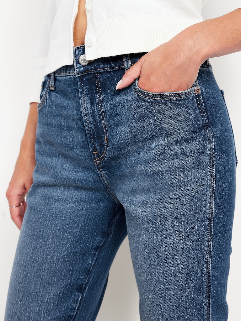 High-Waisted Vintage Slim Jeans