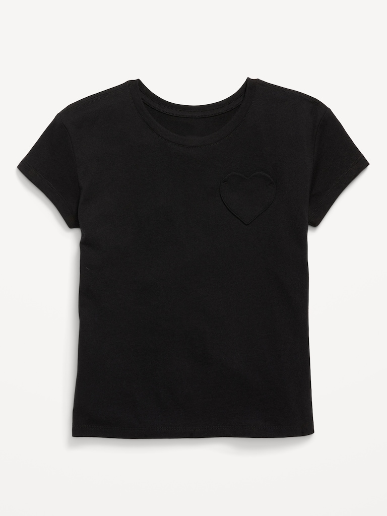 Softest Heart-Pocket T-Shirt for Girls