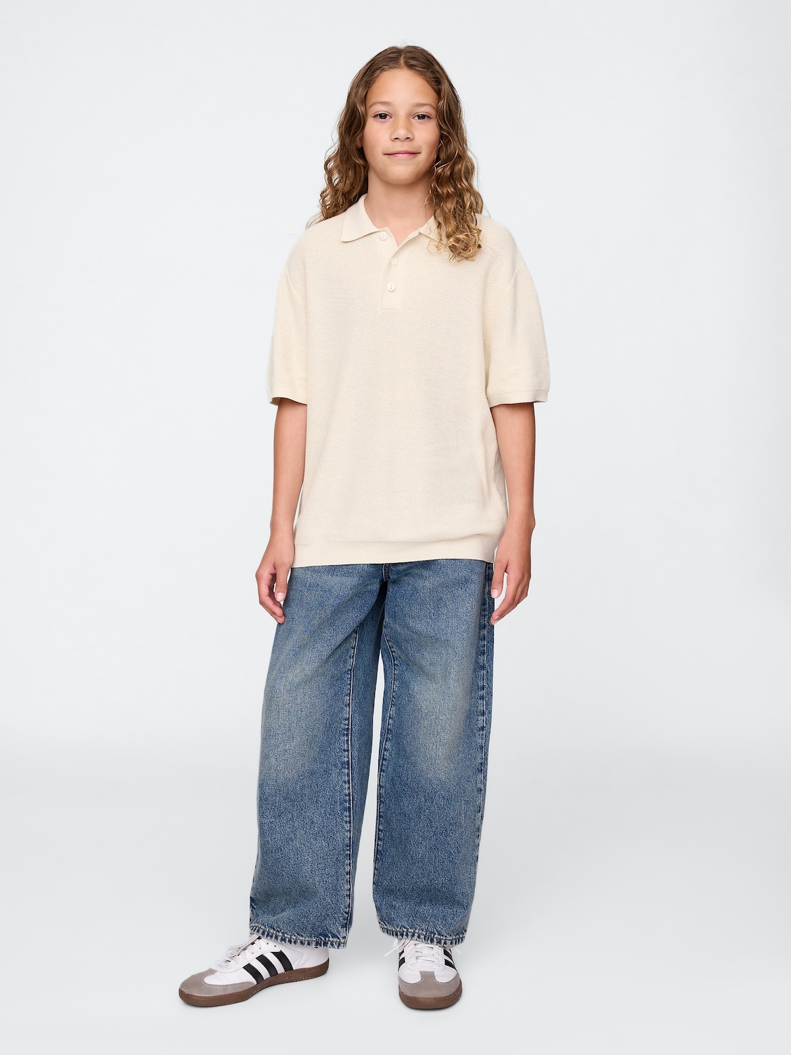 Kids Relaxed Polo Sweater Shirt