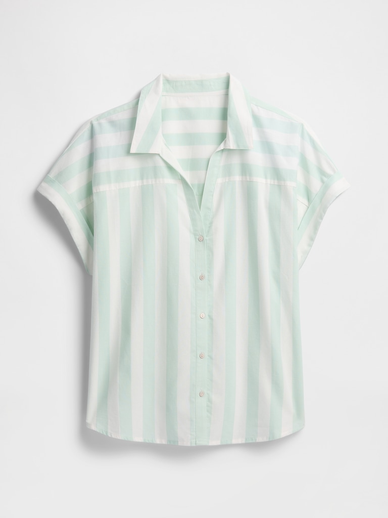 Relaxed Stripe Poplin PJ Shirt
