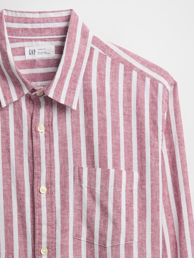 Linen-Blend Shirt in Standard Fit