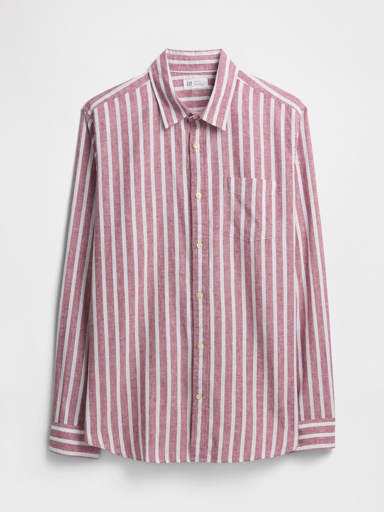 Linen-Blend Shirt in Standard Fit