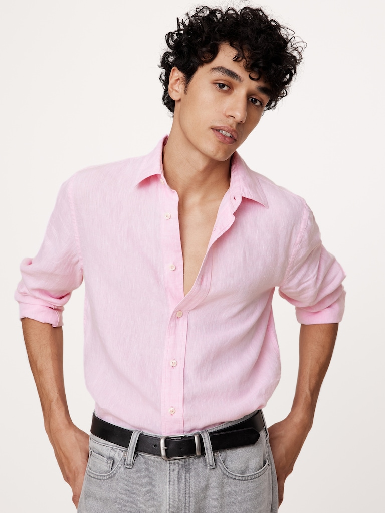 Slim-Fit Linen Shirt