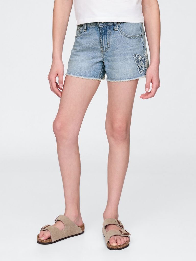 Kids Low Rise Stride Denim Shorts