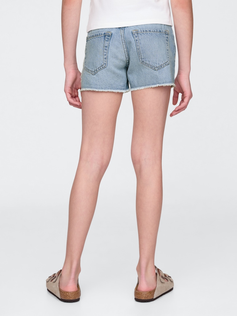 Kids Low Rise Stride Denim Shorts