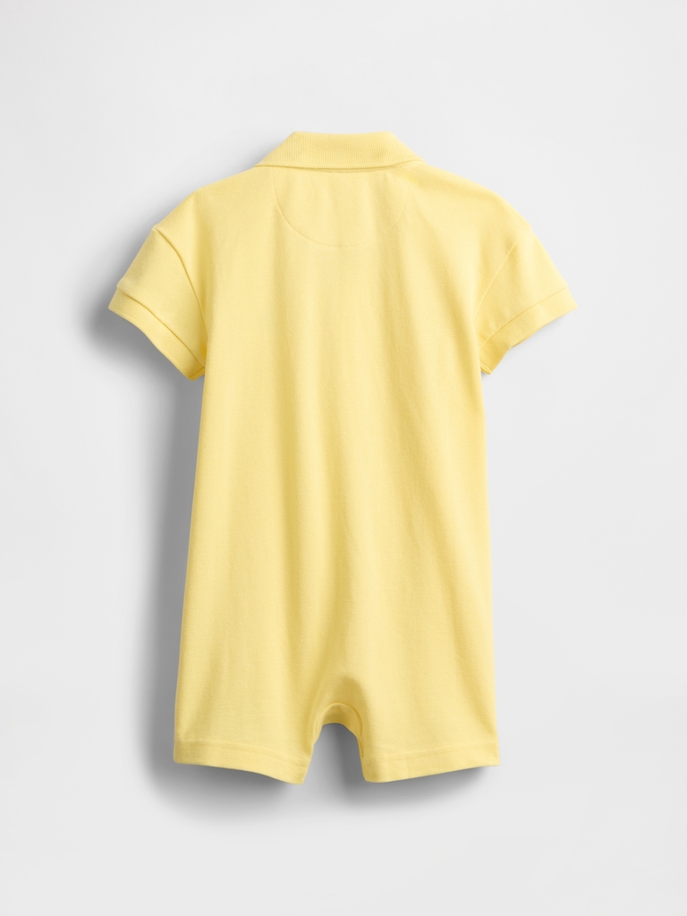 Baby Pique Polo Shorty One-Piece