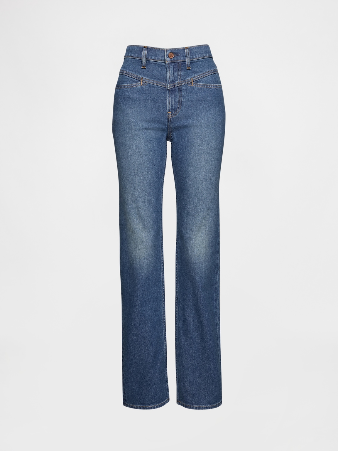 High Rise Western '90s Slim Straight Jeans