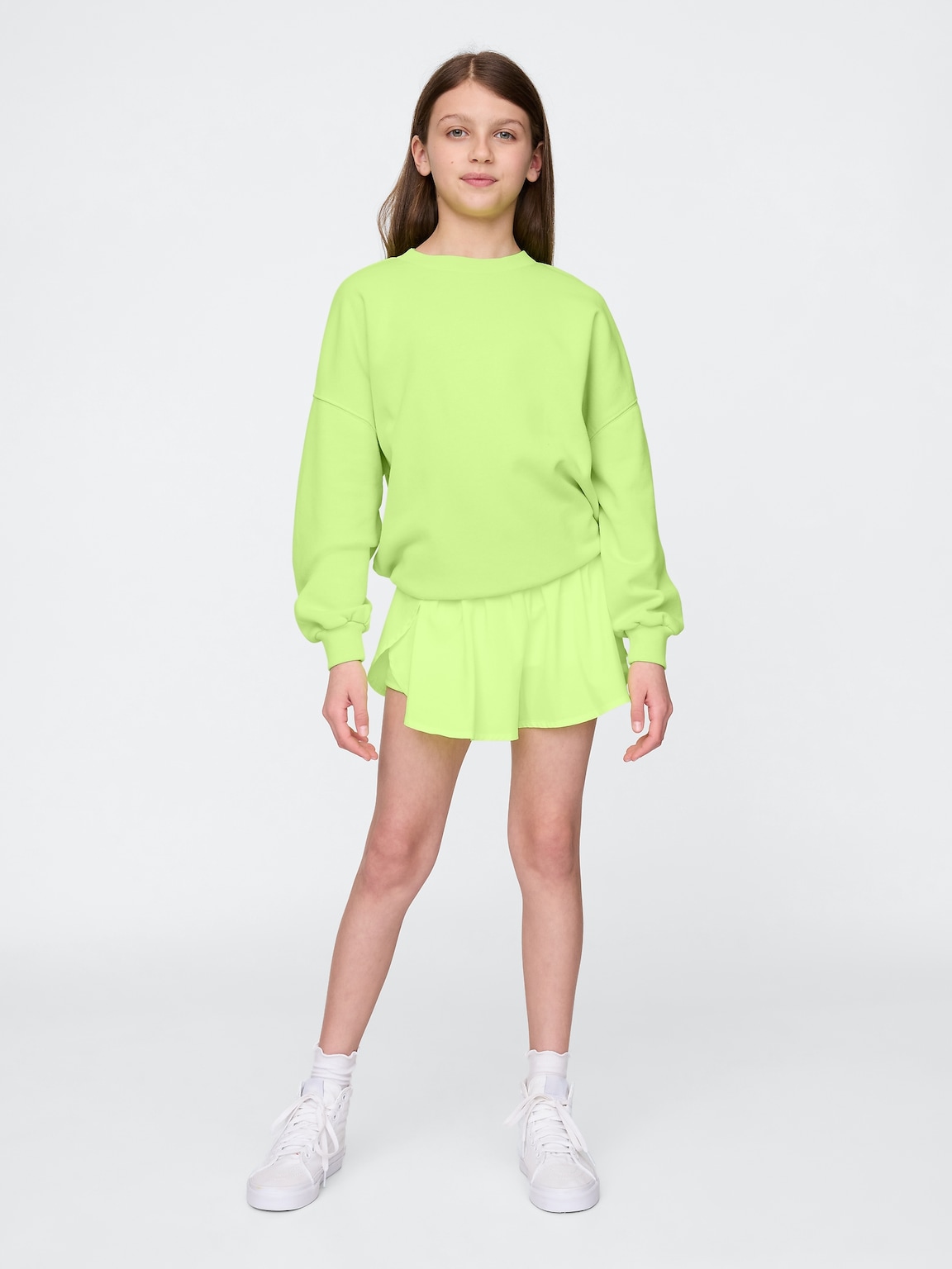 Kids Quick-Dry Butterfly-Hem Run Shorts