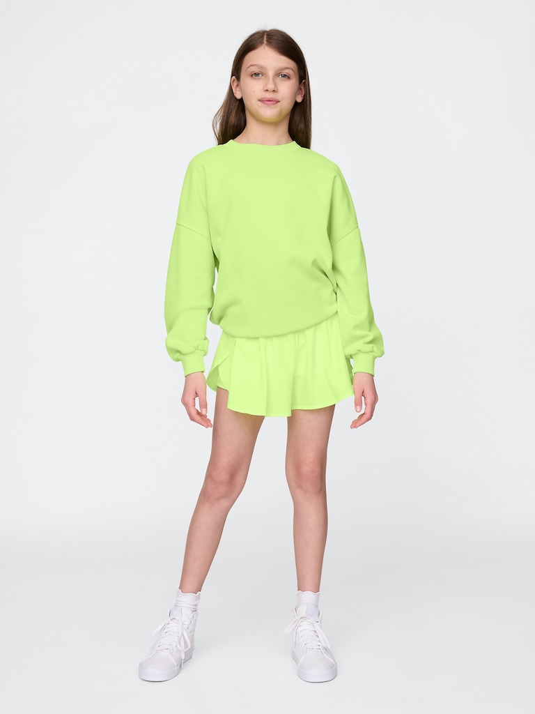 Kids Quick-Dry Butterfly-Hem Run Shorts