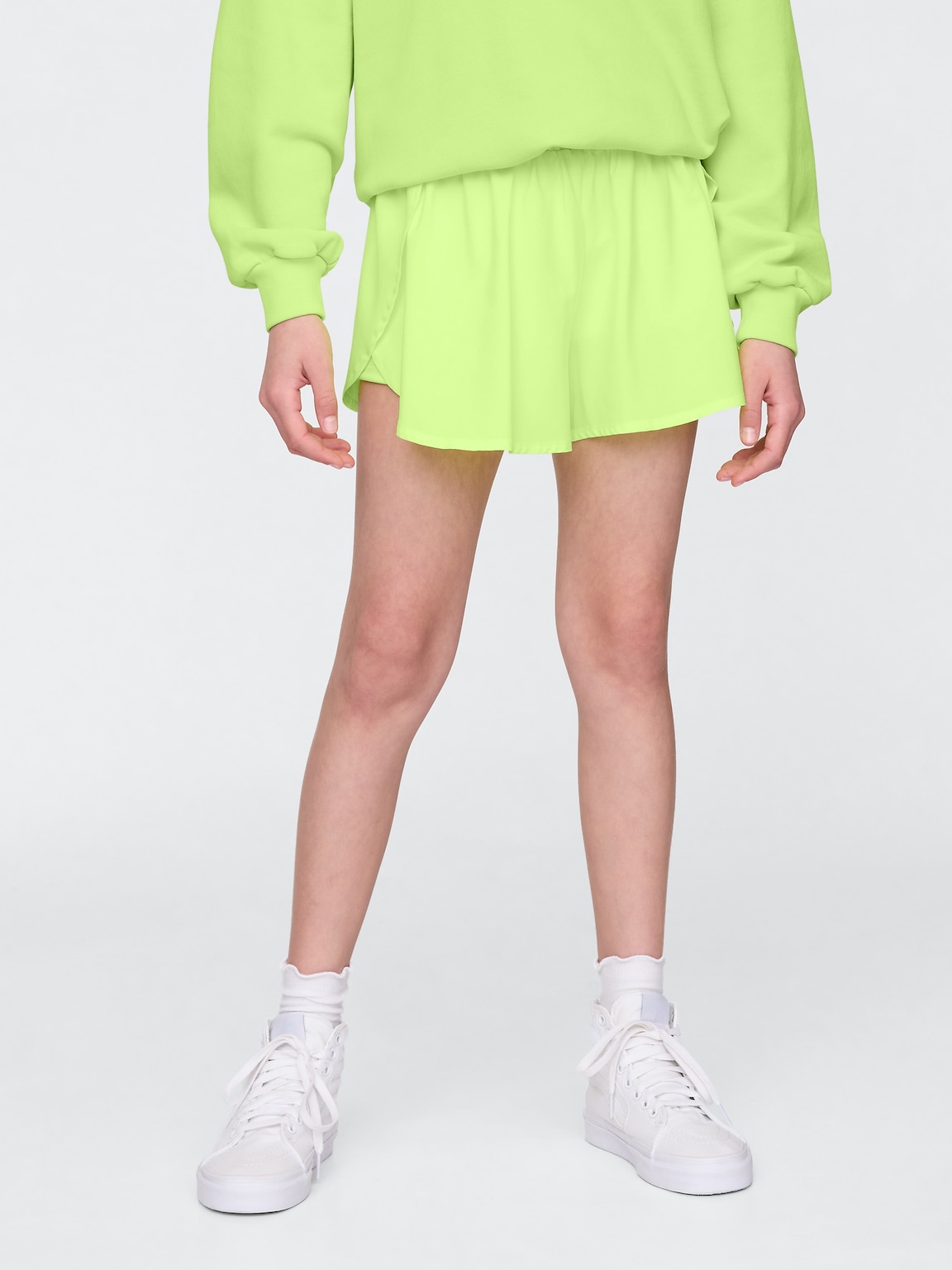 Kids Quick-Dry Butterfly-Hem Run Shorts