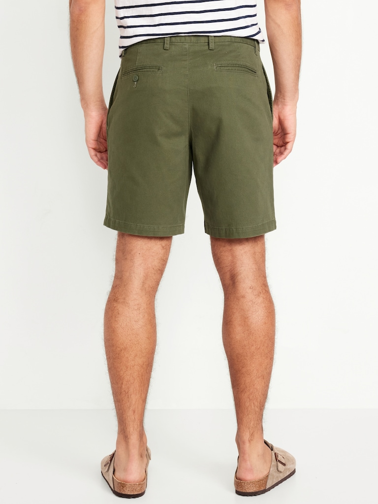 Slim Built-In Flex Rotation Chino Shorts -- 8-inch inseam