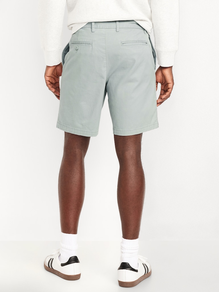 Slim Built-In Flex Rotation Chino Shorts -- 8-inch inseam