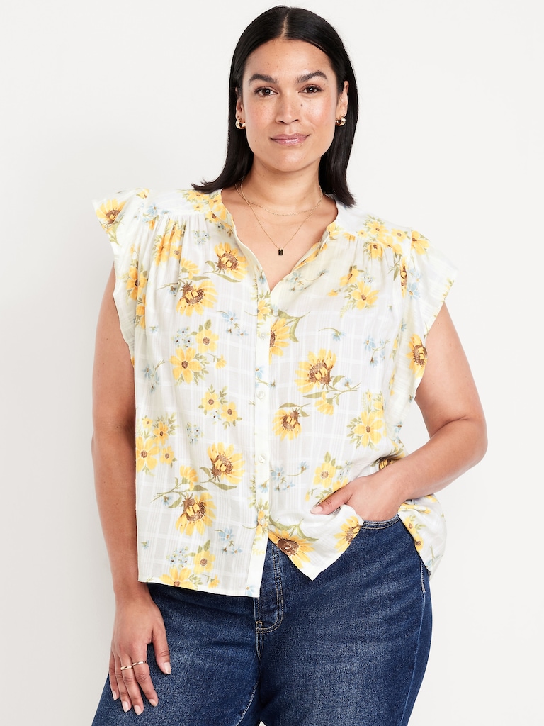 Button-Down Floral Shirt