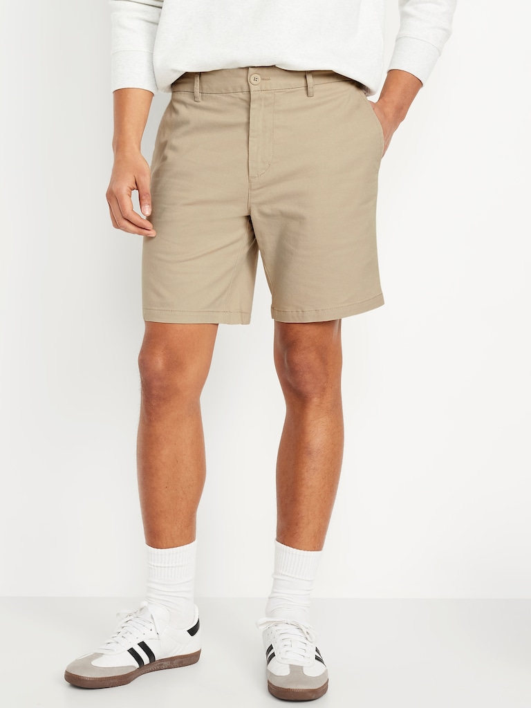 Slim Built-In Flex Rotation Chino Shorts -- 8-inch inseam