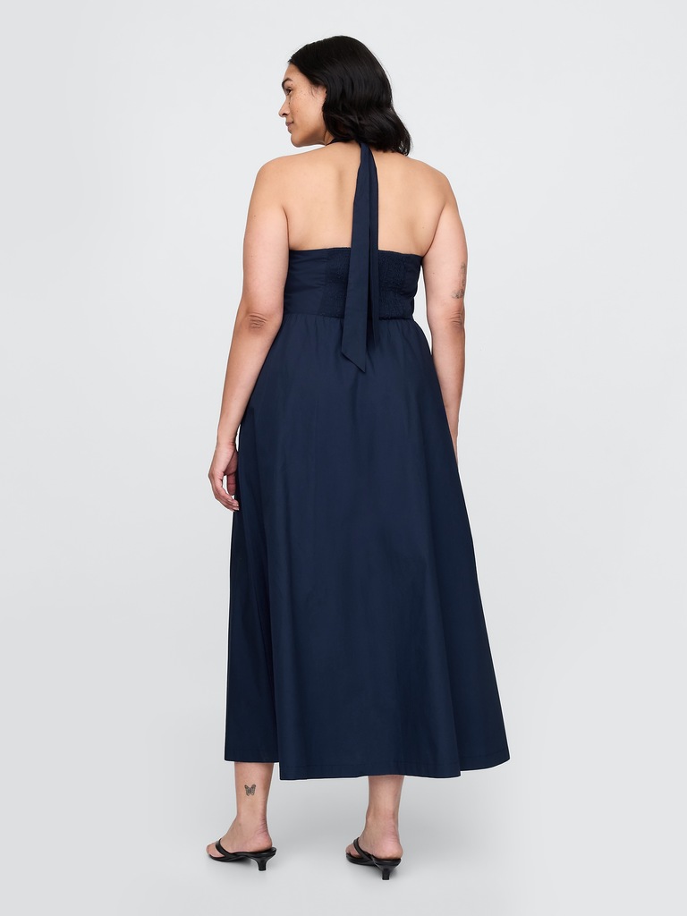 Tie-Back Halter Maxi Dress