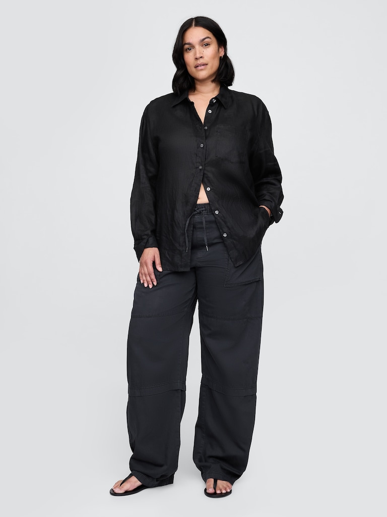 Mid Rise Easy Utility Barrel Pants