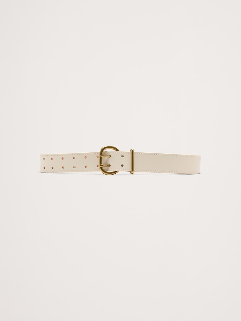 Leather Double-Punch Waist Belt