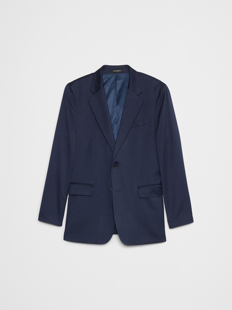 Tailored-Fit Satin Suit Jacket