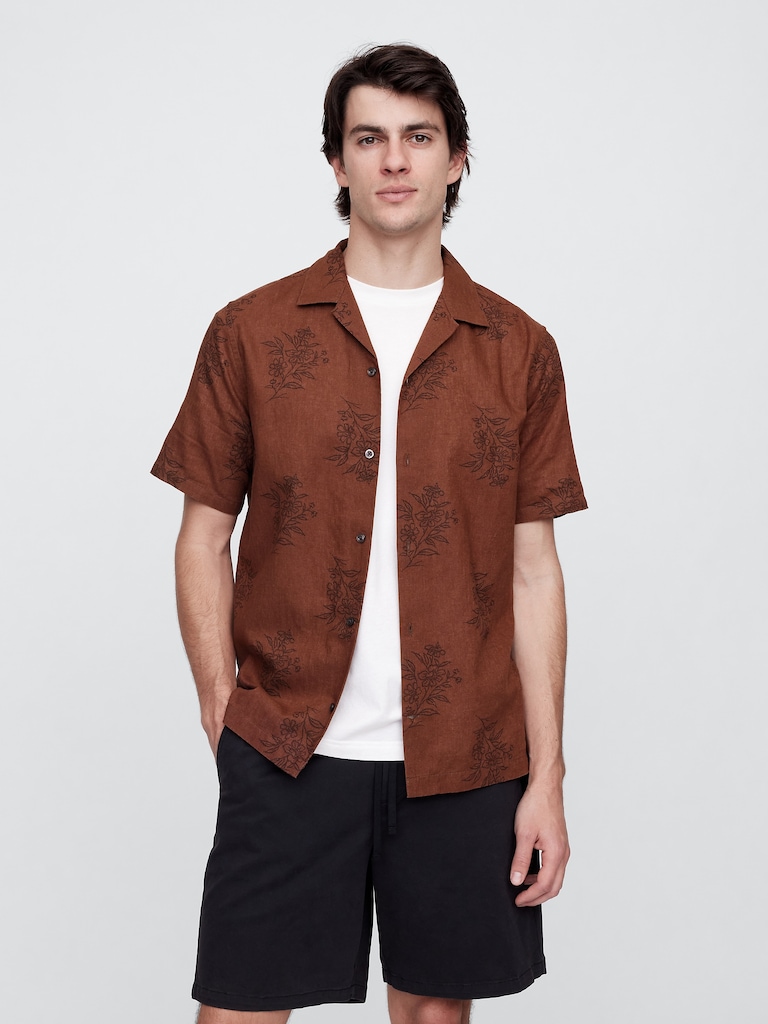 Linen-Blend Vacay Shirt in Standard Fit
