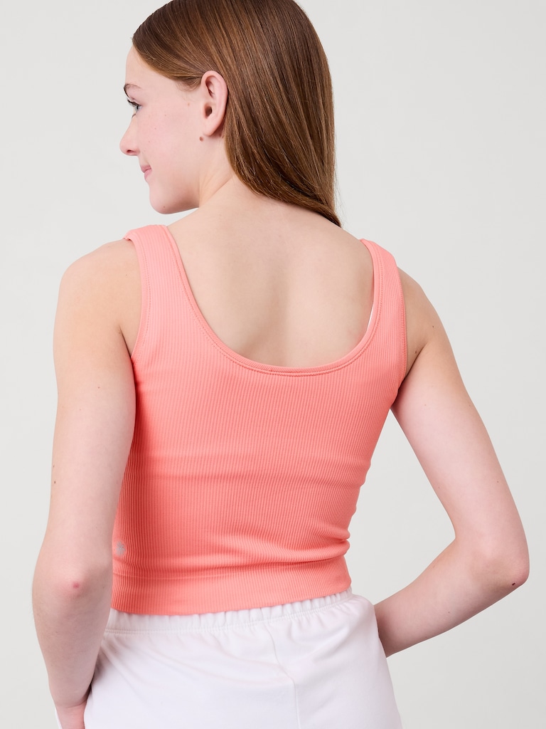 Athleta Girl Rise Above Rib Crop Tank