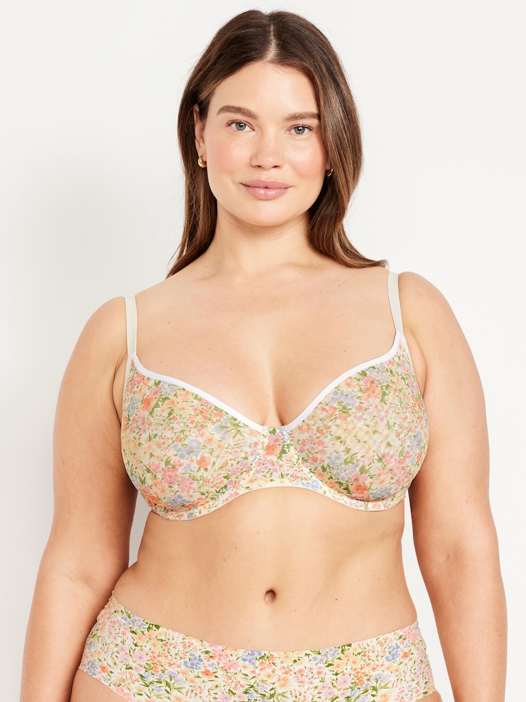 Mesh Balconette Bra