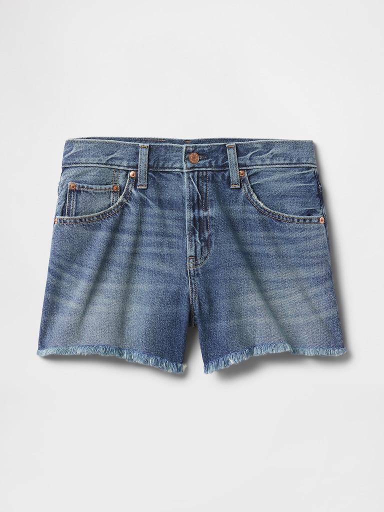 4" Mid Rise UltraSoft Relaxed Cutoff Shorts