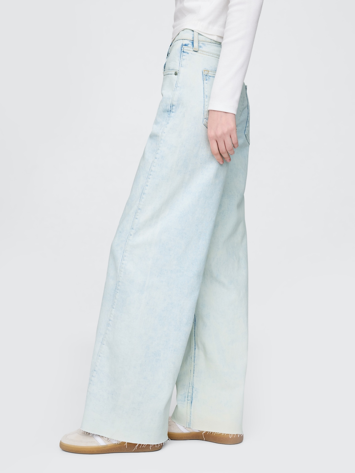 High Rise Stride Wide-Leg Jeans