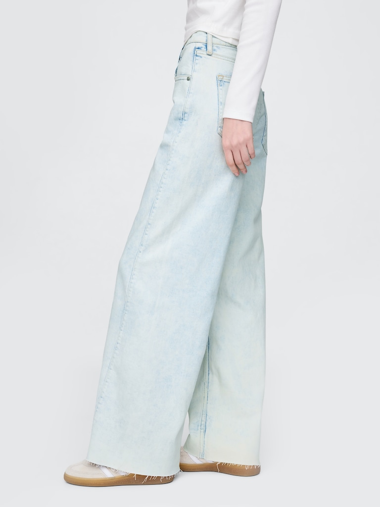 High Rise Stride Wide-Leg Jeans
