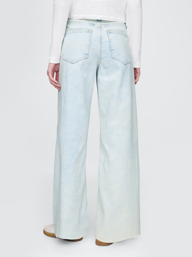 High Rise Stride Wide-Leg Jeans