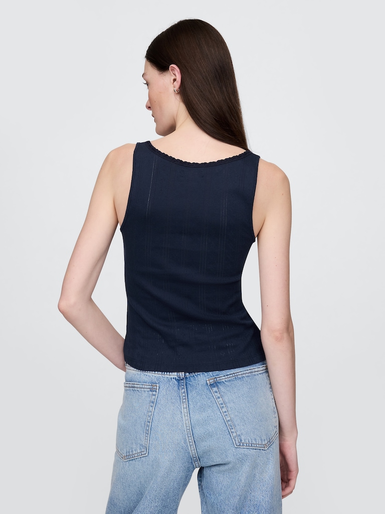 Pointelle Tank Top