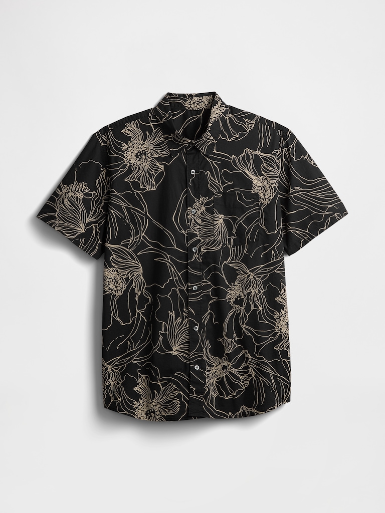 Stretch Poplin Shirt in Standard Fit