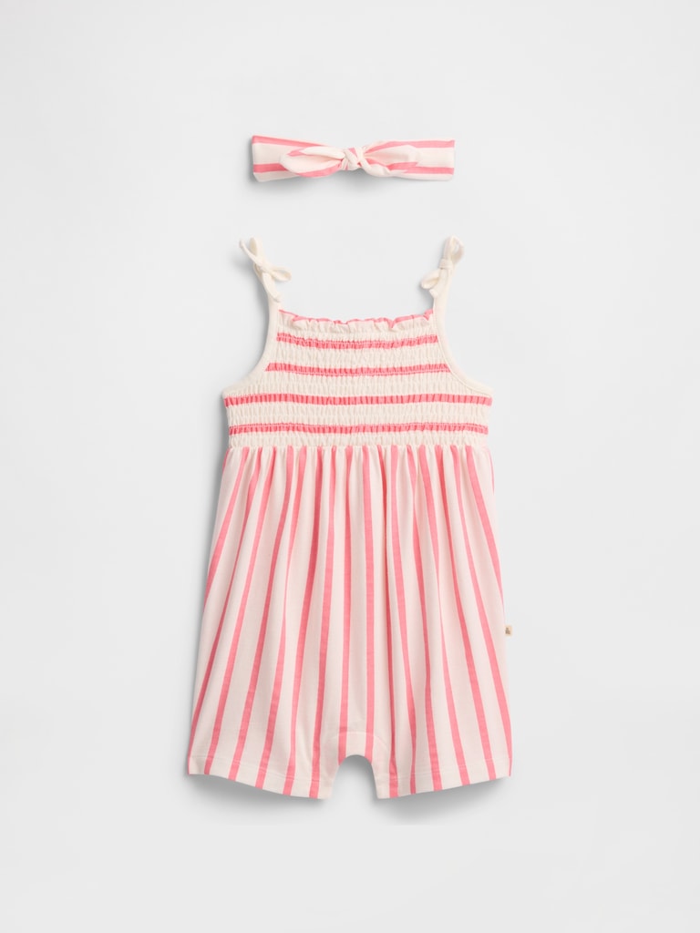Baby Headband Romper Outfit Set