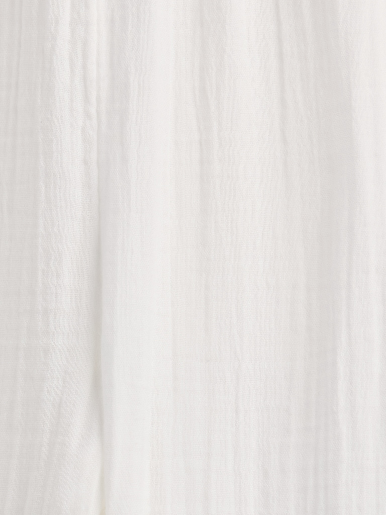 Cotton Gauze Easy Barrel Pants
