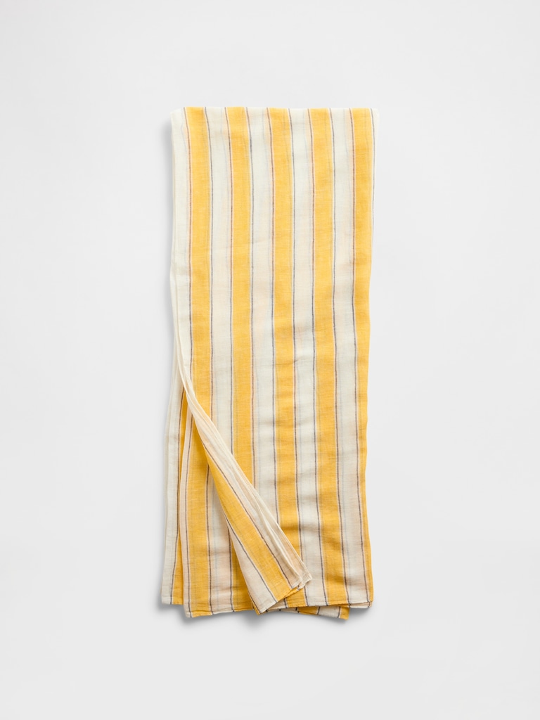 Linen-Cotton Striped Sarong