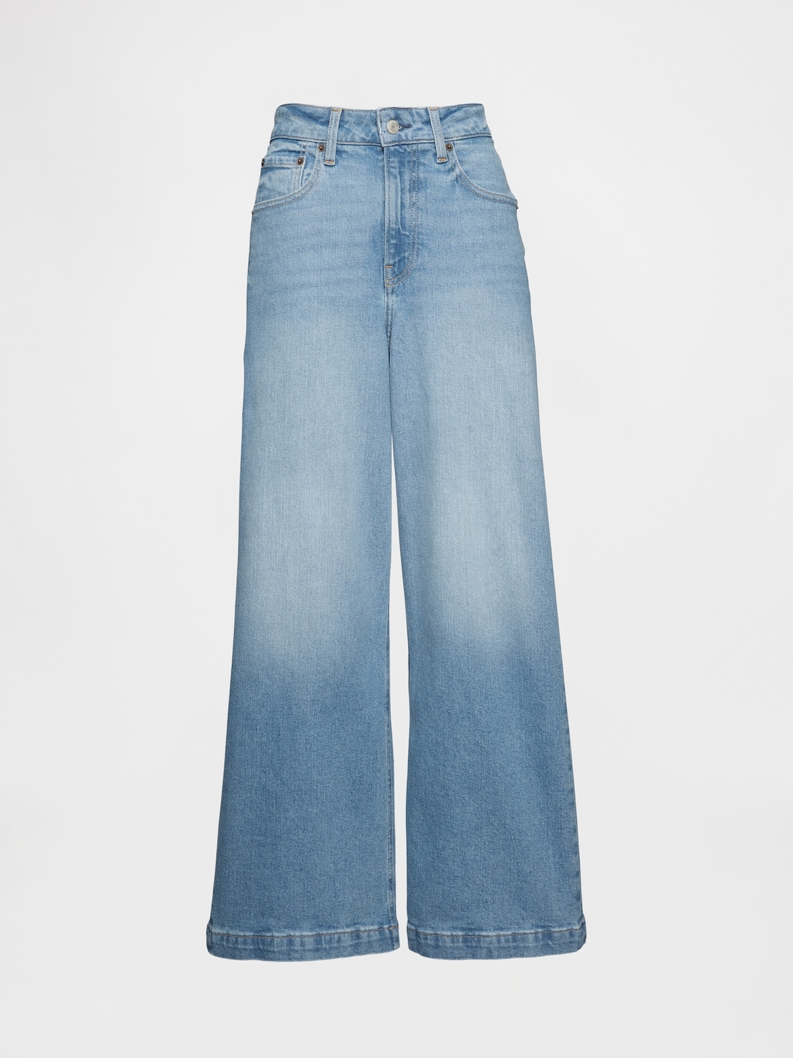 Curvy High Stride Wide-Leg Ankle Jeans