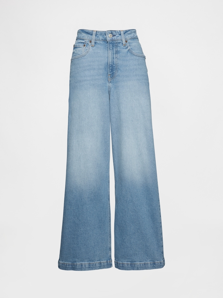 Curvy High Stride Wide-Leg Ankle Jeans