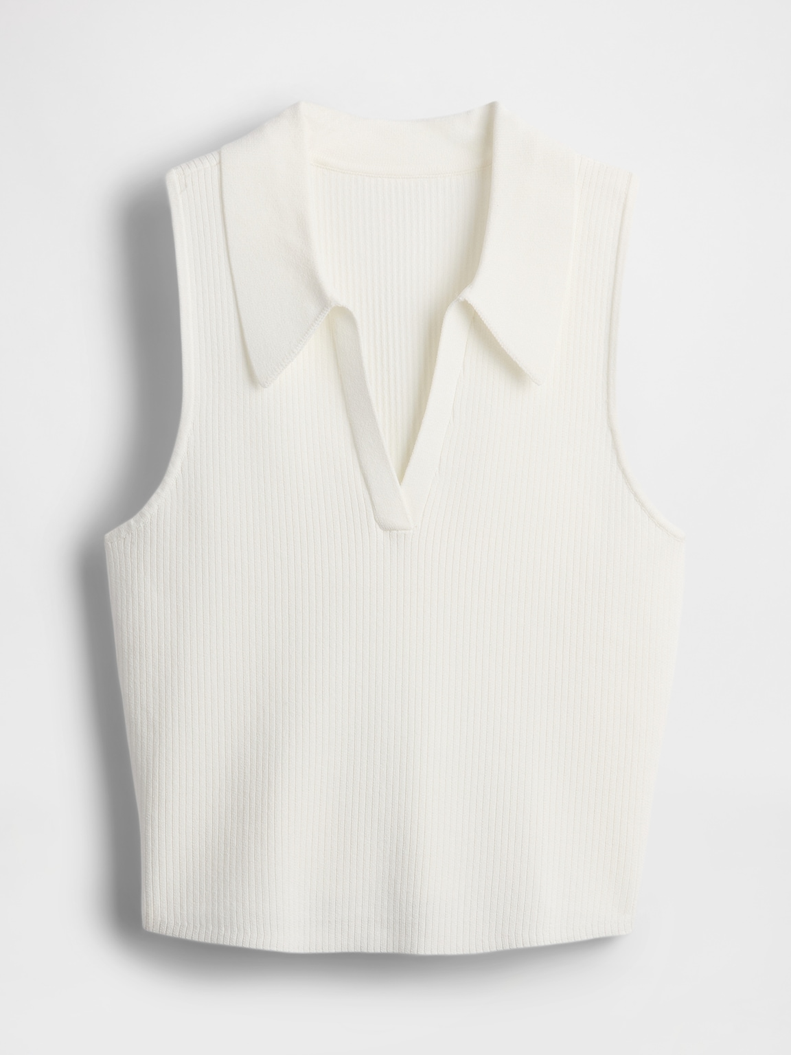 Rib Sweater Crop Tank Top