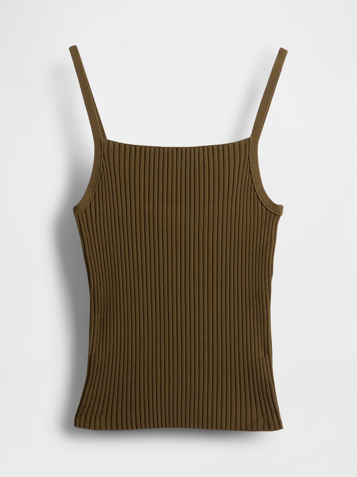 Rib Sweater Crop Tank Top