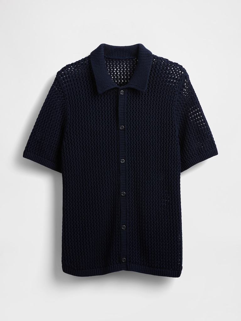 Mesh Sweater Shirt