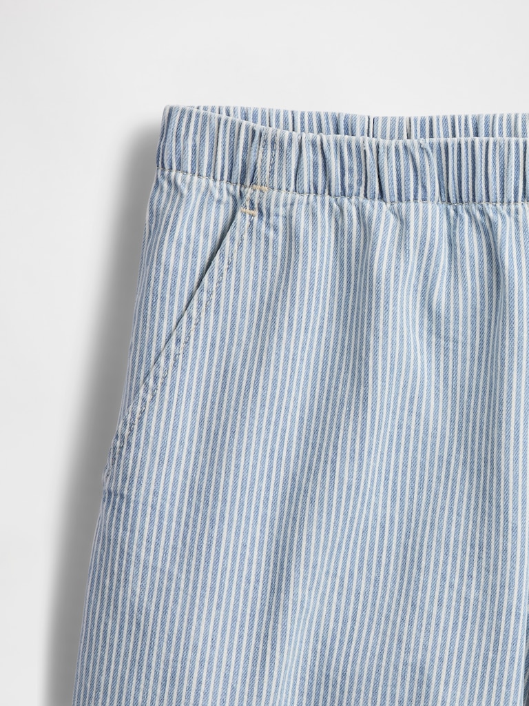 Mid Rise Easy Denim Boxer Shorts