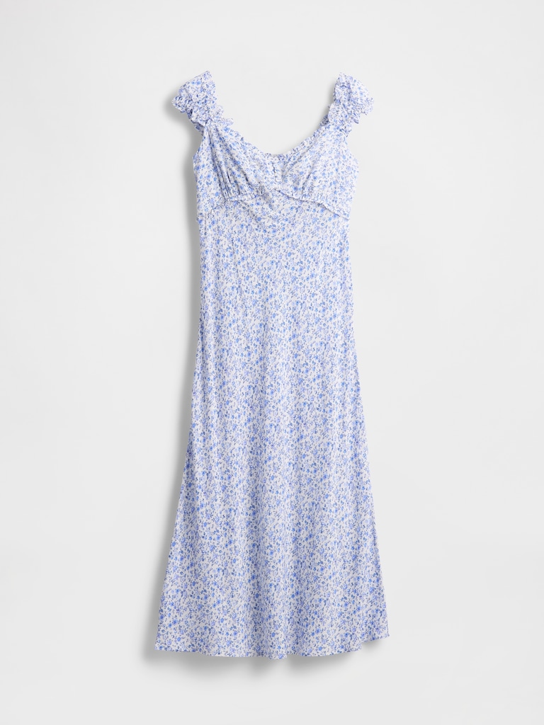 Crepe Sweetheart Maxi Dress