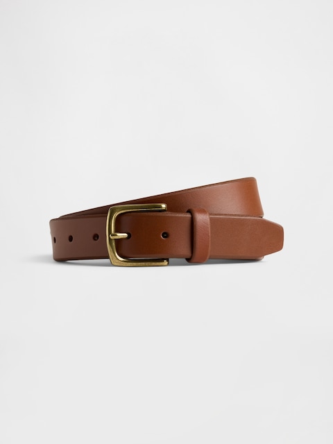 Ceinture Western Femme GAP Marron Cuir, Taille S, Ornée De Bijoux Laiton - Occasion