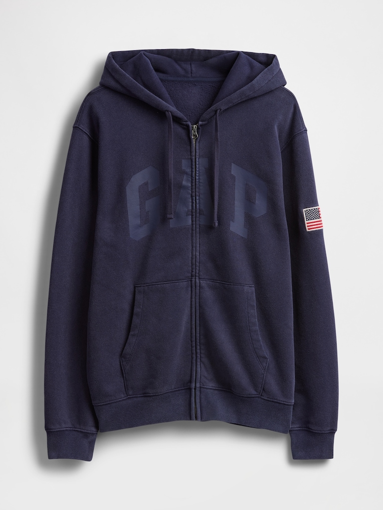 VintageSoft Gap Logo Zip Hoodie