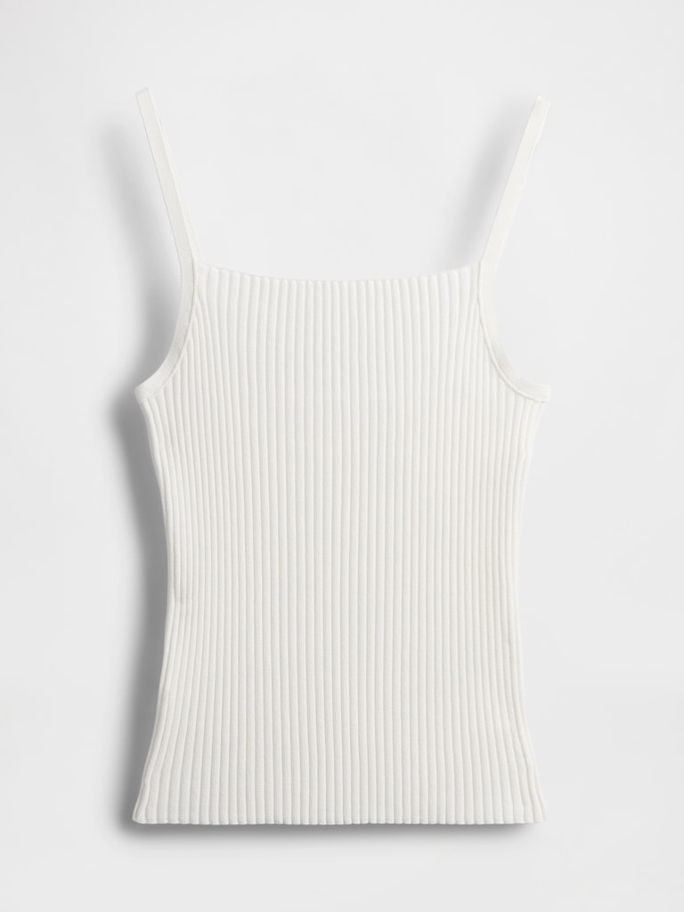Rib Sweater Crop Tank Top