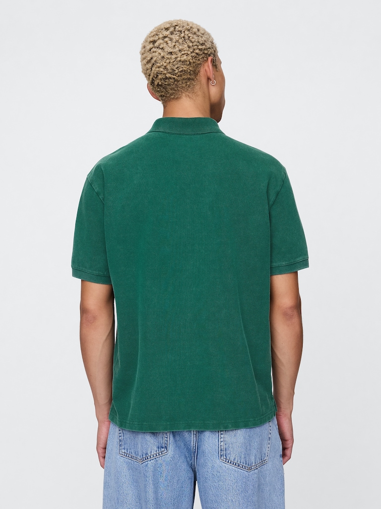 Relaxed Pique Polo Shirt