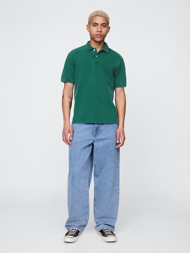 Relaxed Pique Polo Shirt